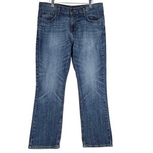 Old Navy Slim Boot Cut Jeans Men 36x30 Medium Wash Denim Blue 100% Cotton